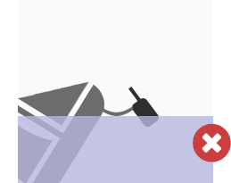 Incorrect deployment: beacon is attached to a boat that is sinking.